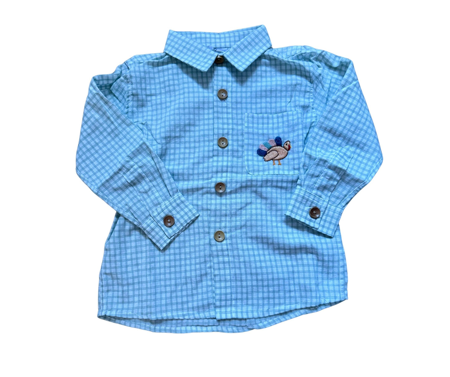 RTS: Thankful Turkey Collared Shirt