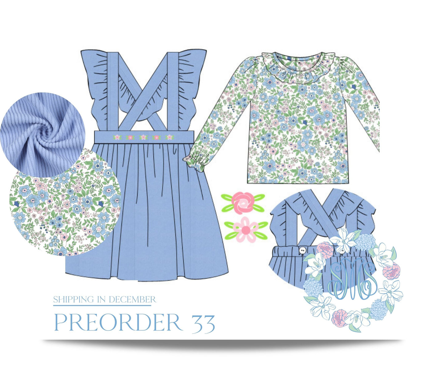 RTS: Dainty Daisy Cord Dress