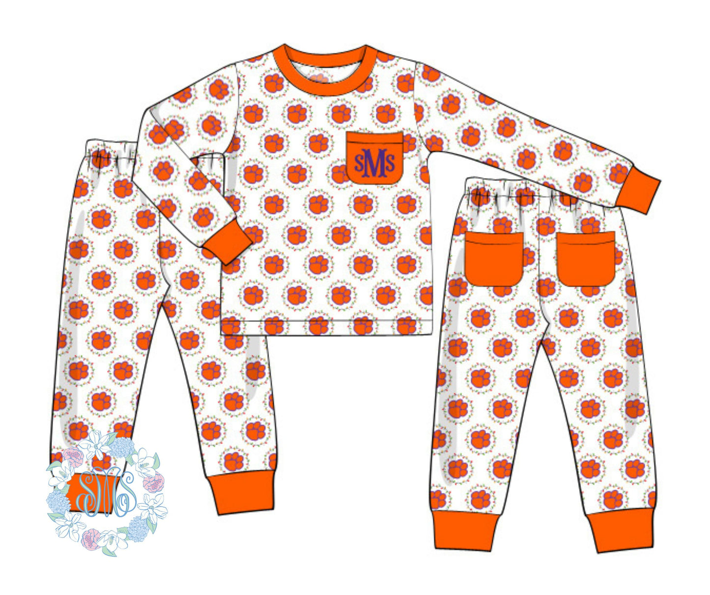 RTS: Christmas in Clemson Boys Pajamas
