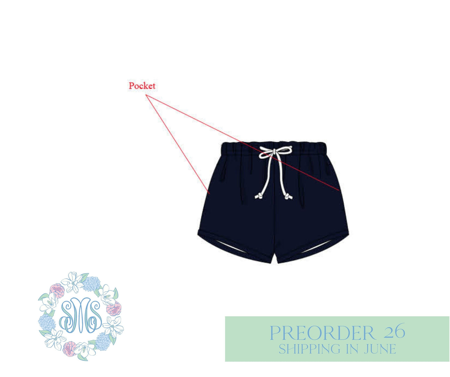 Navy Shortie Shorts '22