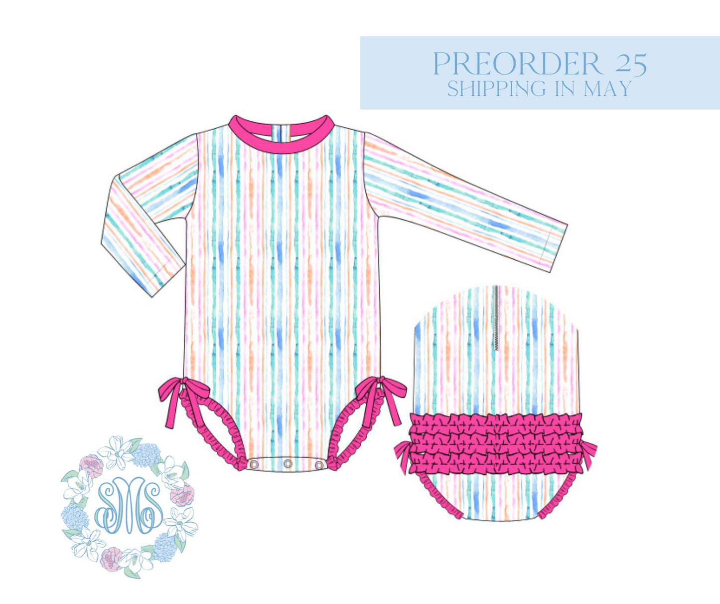 Bright Stripe Girls Rashguard