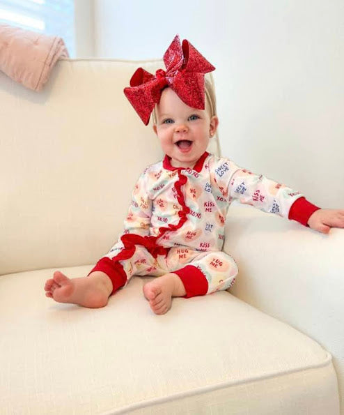 Sweet Love Girls Zip Jammies (thicker fabric) **LAST ONE**