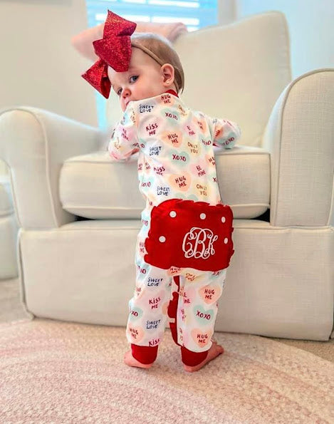 Sweet Love Girls Zip Jammies (thicker fabric) **LAST ONE**