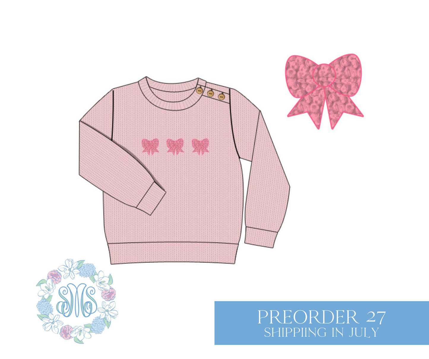 RTS: Pink Sweater - NO BOWS