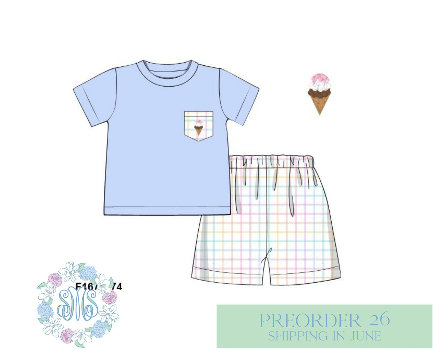 French Knot Ice Cream Set