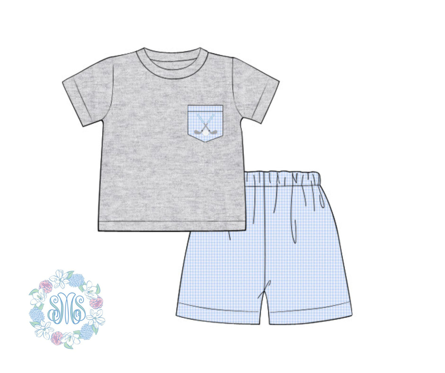 Golf Balls and Pearls Short Set