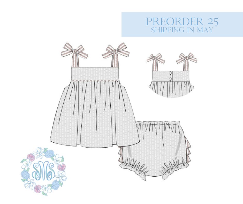 Linen Sand Bloomer Set