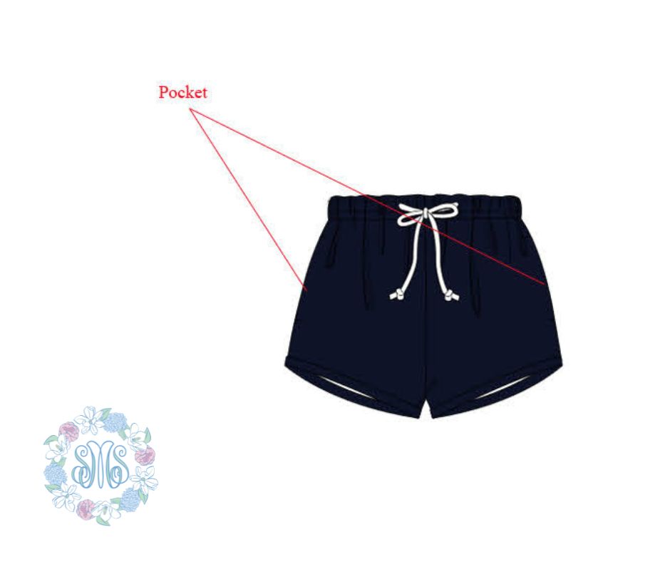 Boys Navy "Shortie" Shorts