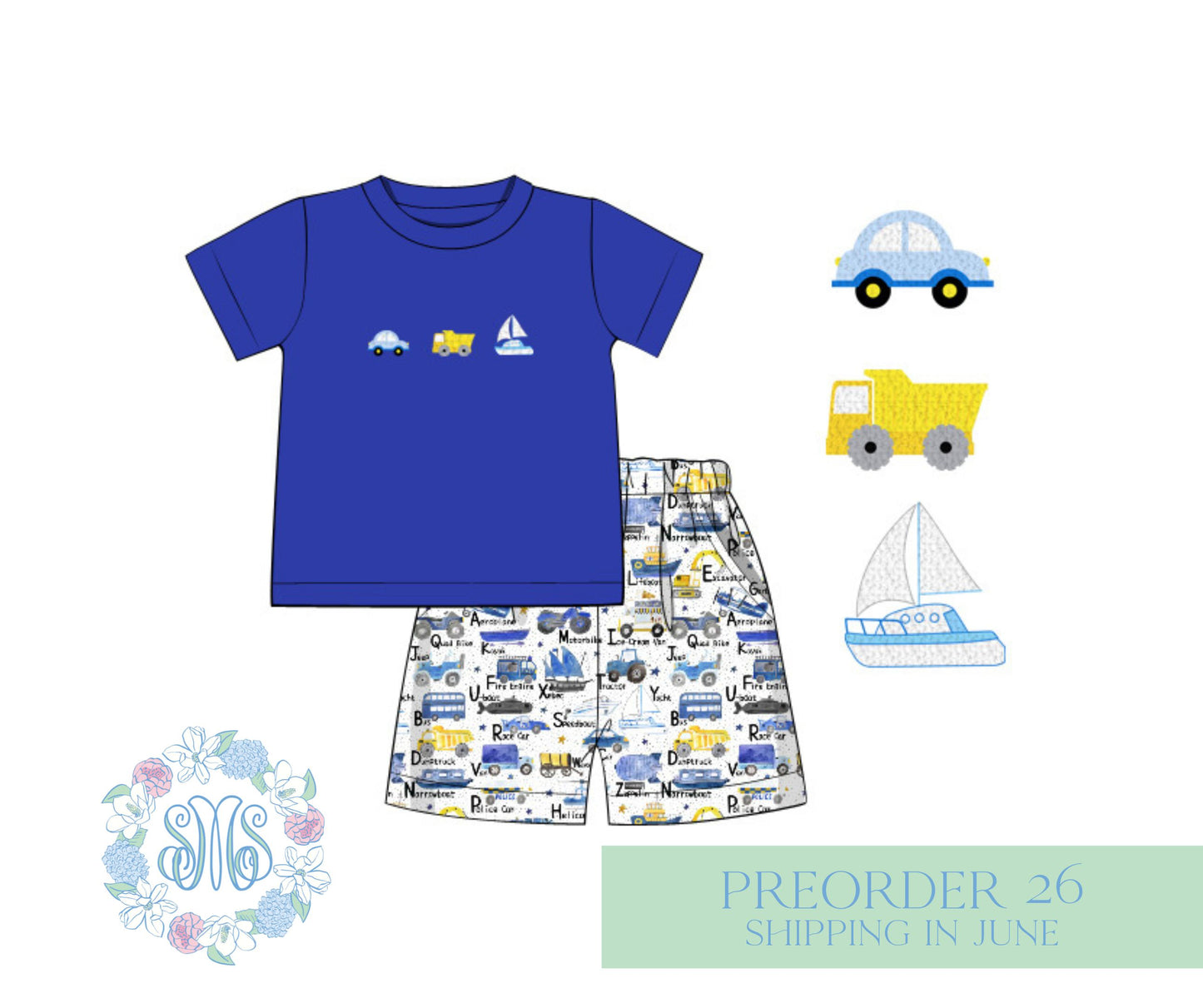 Transport Me Shorts Set
