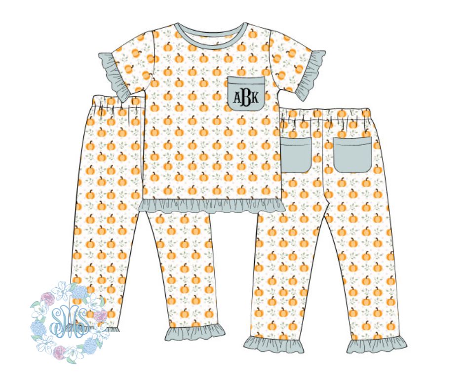 Girls Fall Two-Piece PJ's (no monogram)