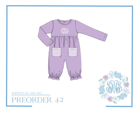 Preorder 42: Lavender Lady Romper