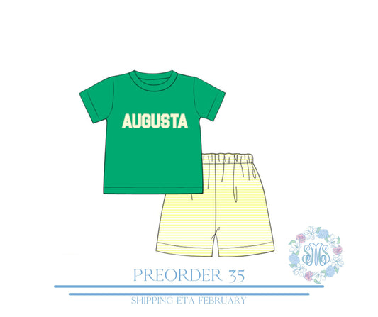 Pre Order 35: Augusta Block Short Set