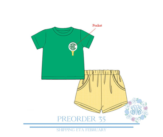 Pre Order 35: Augusta Green Boys Short Set