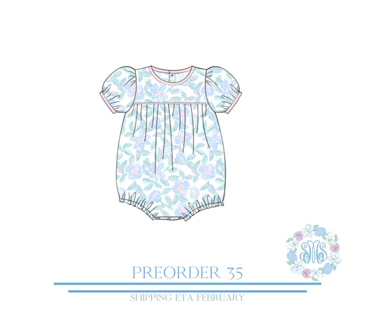 Pre Order 35: Baby Blues Floral Bubble