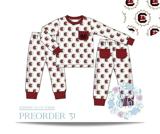 RTS: Christmas in Carolina Boys Pajamas