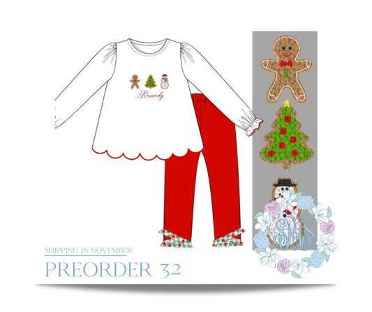 RTS: Christmas Cookie Leggings Set