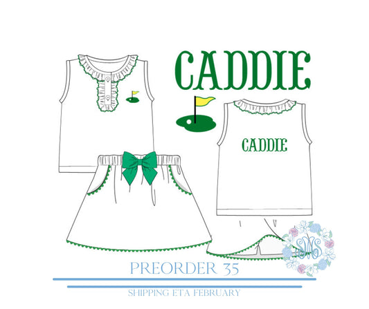 Pre Order 35: Daddy's Caddie Skort Set