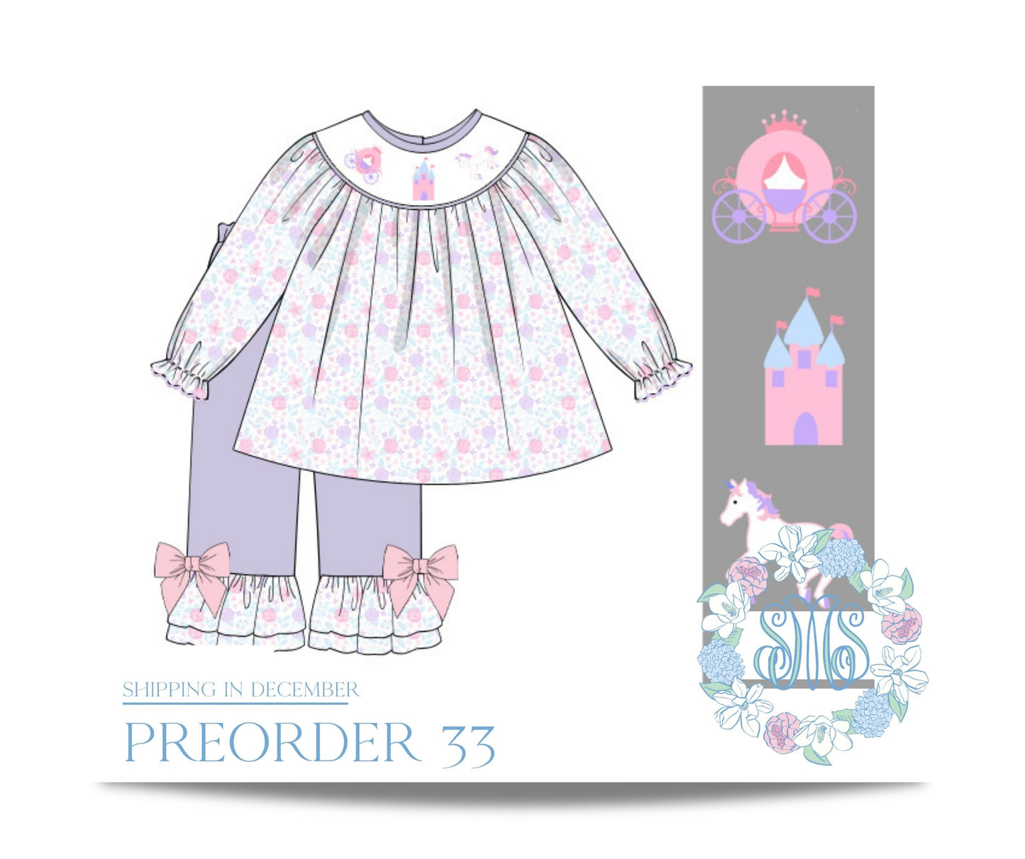 Pre Order 33: Fairytale Floral Girls Set