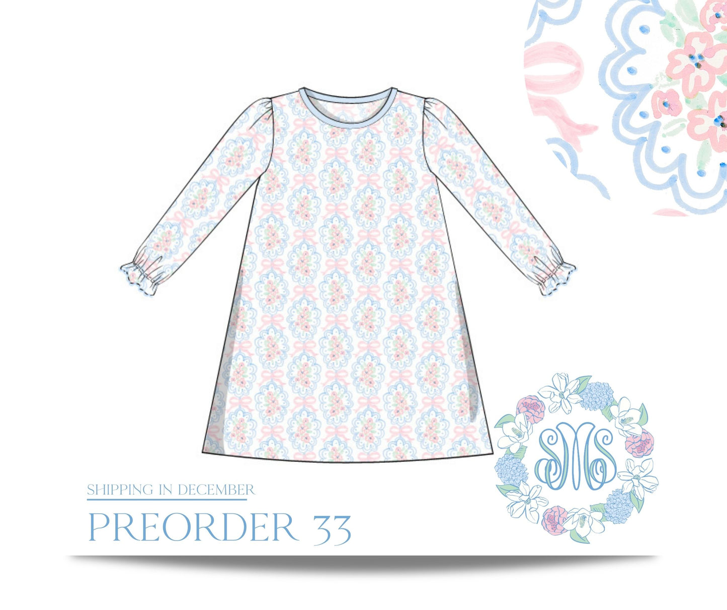 Pre Order 33: Gingham and Bows Dress