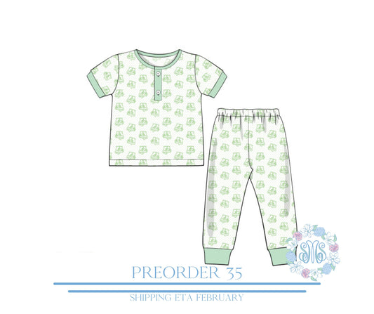 Pre Order 35: Golf Pajamas Boys Two Piece