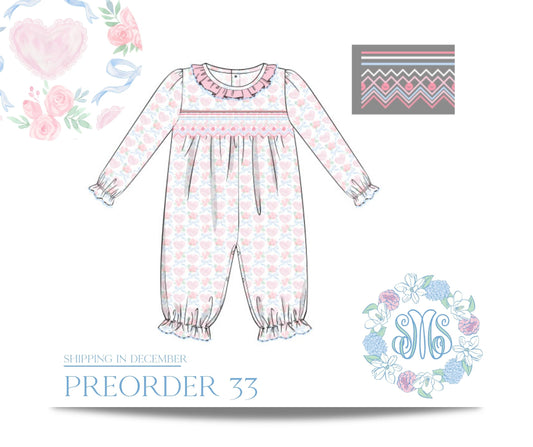 Pre Order 33: Hearts and Bows Romper