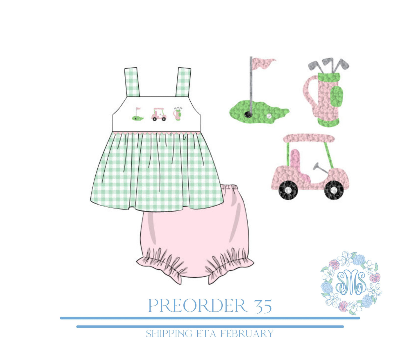 Pre Order 35: Spring on the Green Bloomer Set