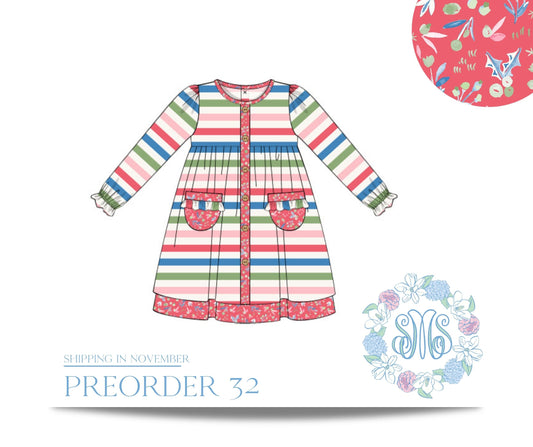 RTS: Winter Stripes Dress