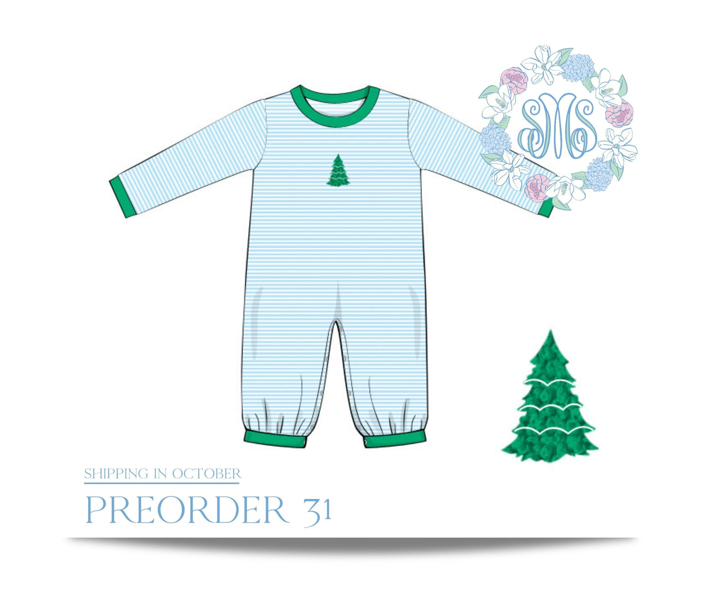 RTS: French Knot Tree Boys Romper