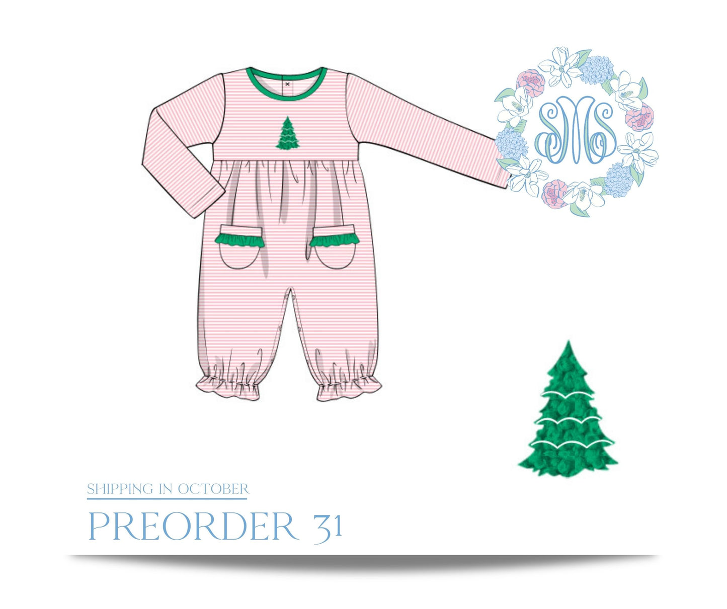 RTS: French Knot Tree Romper