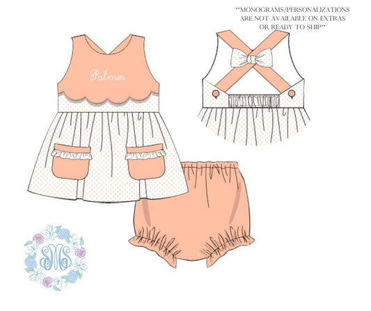 De-Stash: Sew Peachy Bloomer Set **PERSONALIZED**