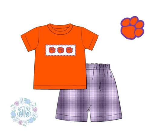 RTS: CLEMSON All In Boys Shorts Set