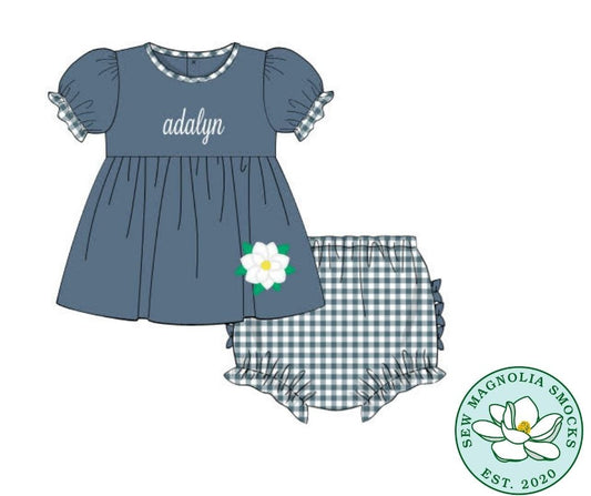 De-Stash: Sugar Magnolias Bloomer Set (no monogram)