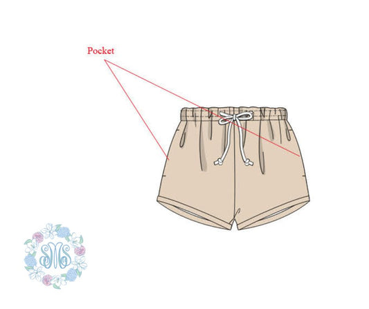 Boys Tan "Shortie" Shorts
