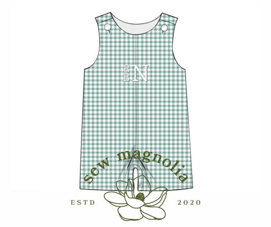 Peach and Gingham Jon Jon (no monogram)