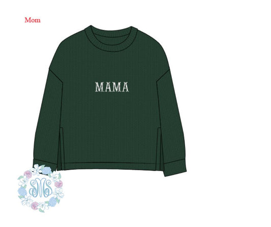Sweater Weather Green Mama Sweater (BLANK)