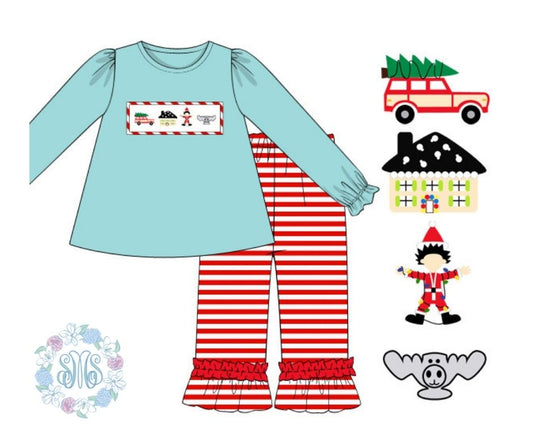 Christmas Vacation Girls Pants Set **LAST ONE**