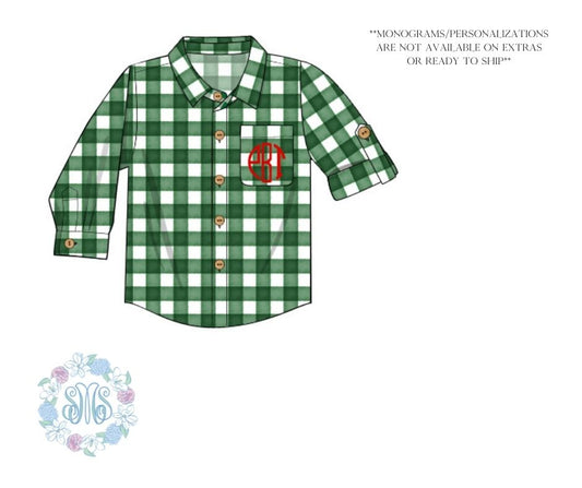 RTS: Classic Christmas Boys Dress Shirt