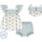 Teal Fall Girls Bloomer Set