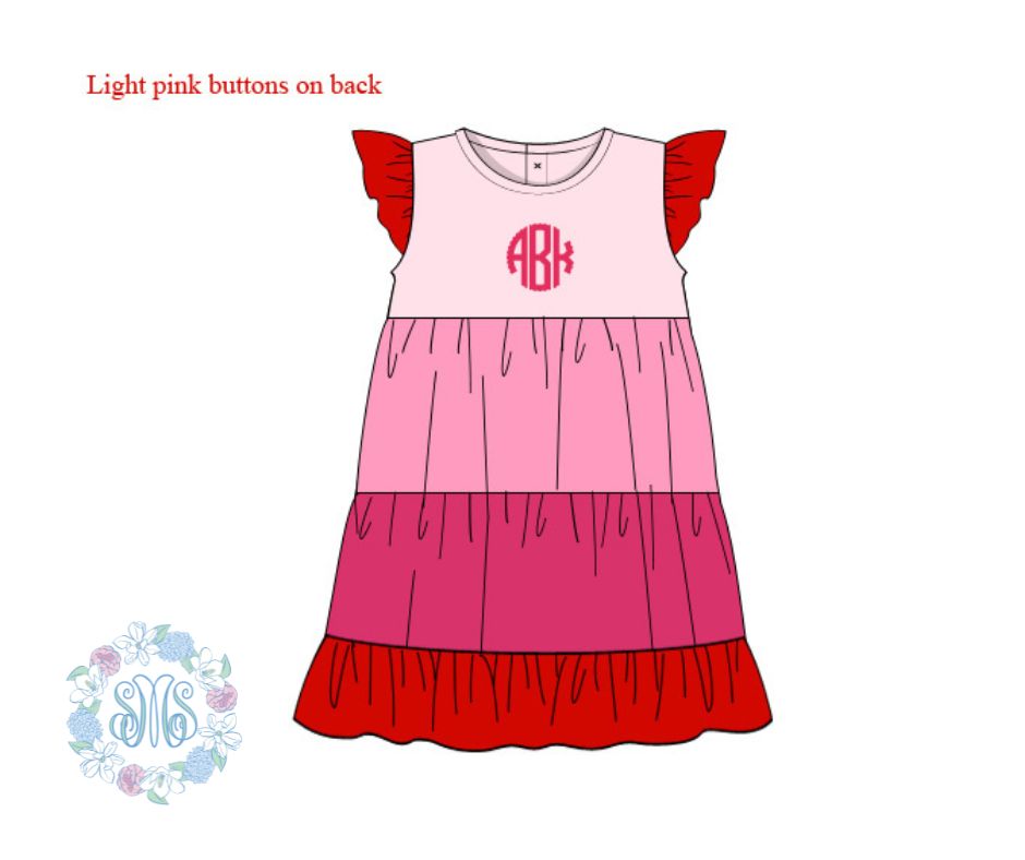 RTS: Valentine Colorblock Dress (no monogram)